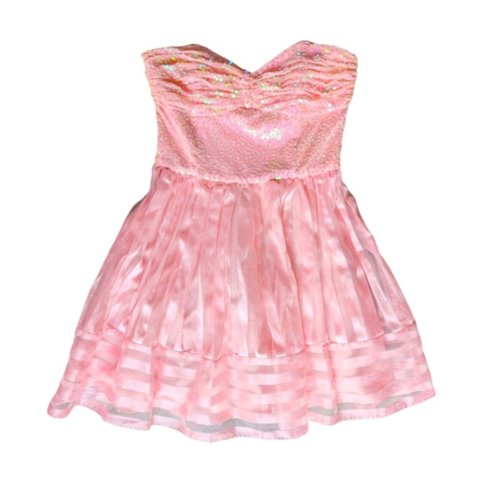 Betsey Johnson Pink Strapless Prom Dress